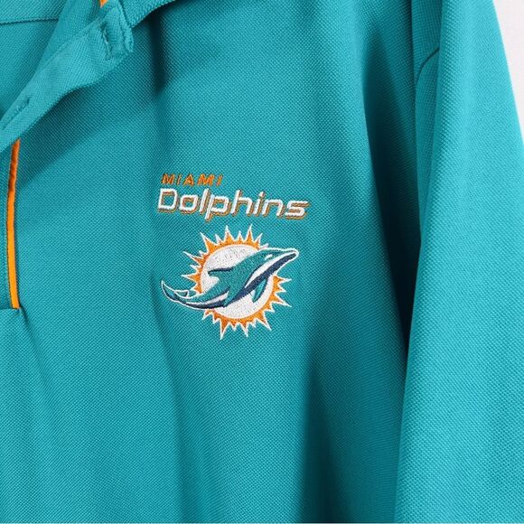 Miami Dolphins Antigua Polo NFL Football Sports Performance Solid Shirt 0700 - Picture 5 of 10